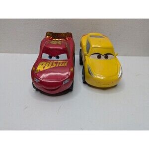 Disney Pixar Cars 3 Revvin Action McQueen & Cruz Ramirez Vehicles 2016 Lot Of 2